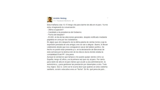 Andrés Herzog anuncia que se apunta al paro Andrés Herzog anuncia que se apunta al paro