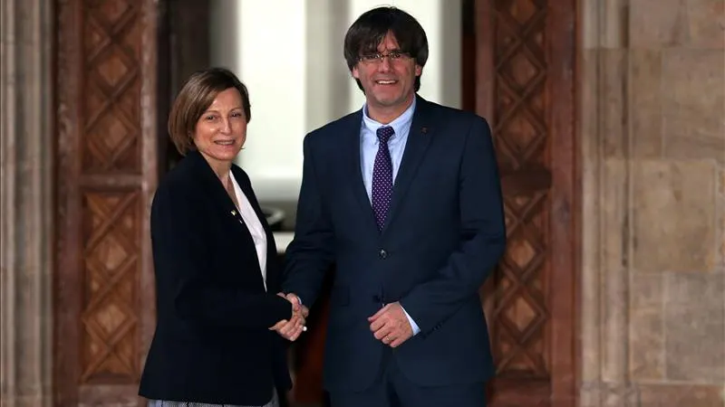 El presidente de la Generalitat y la presidenta del Parlament El presidente de la Generalitat y la presidenta del Parlament