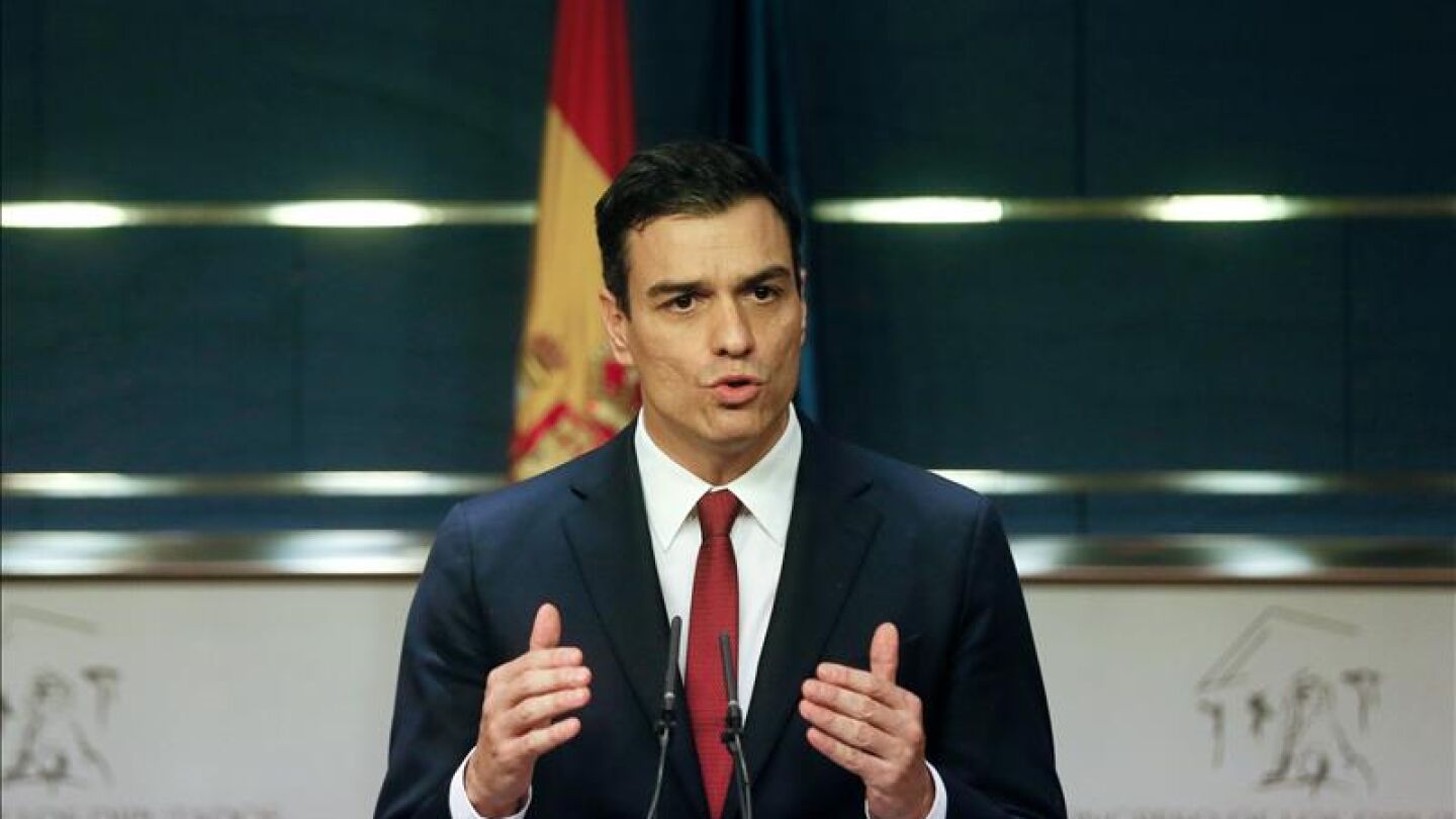 Pedro S&aacute;nchez compareciendo en el Congreso