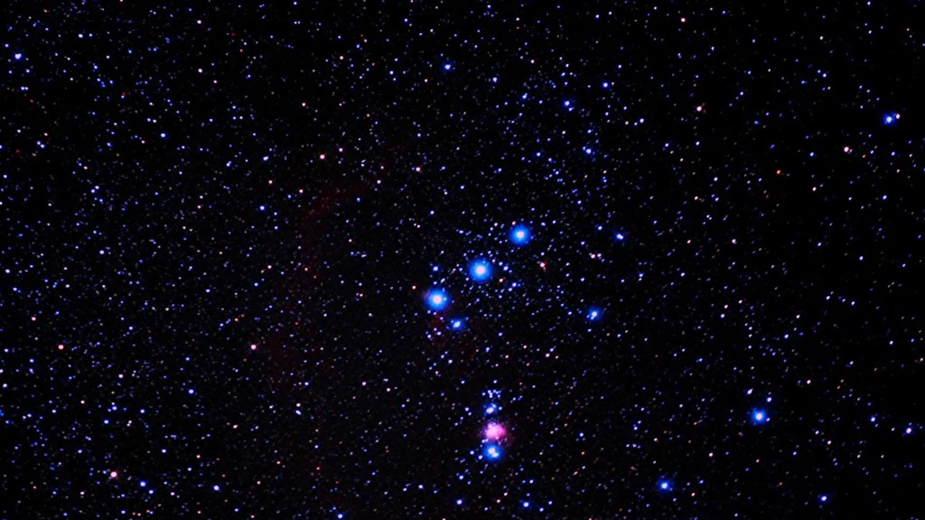 La constelación de Orión, donde destaca la rojiza Betelgeuse