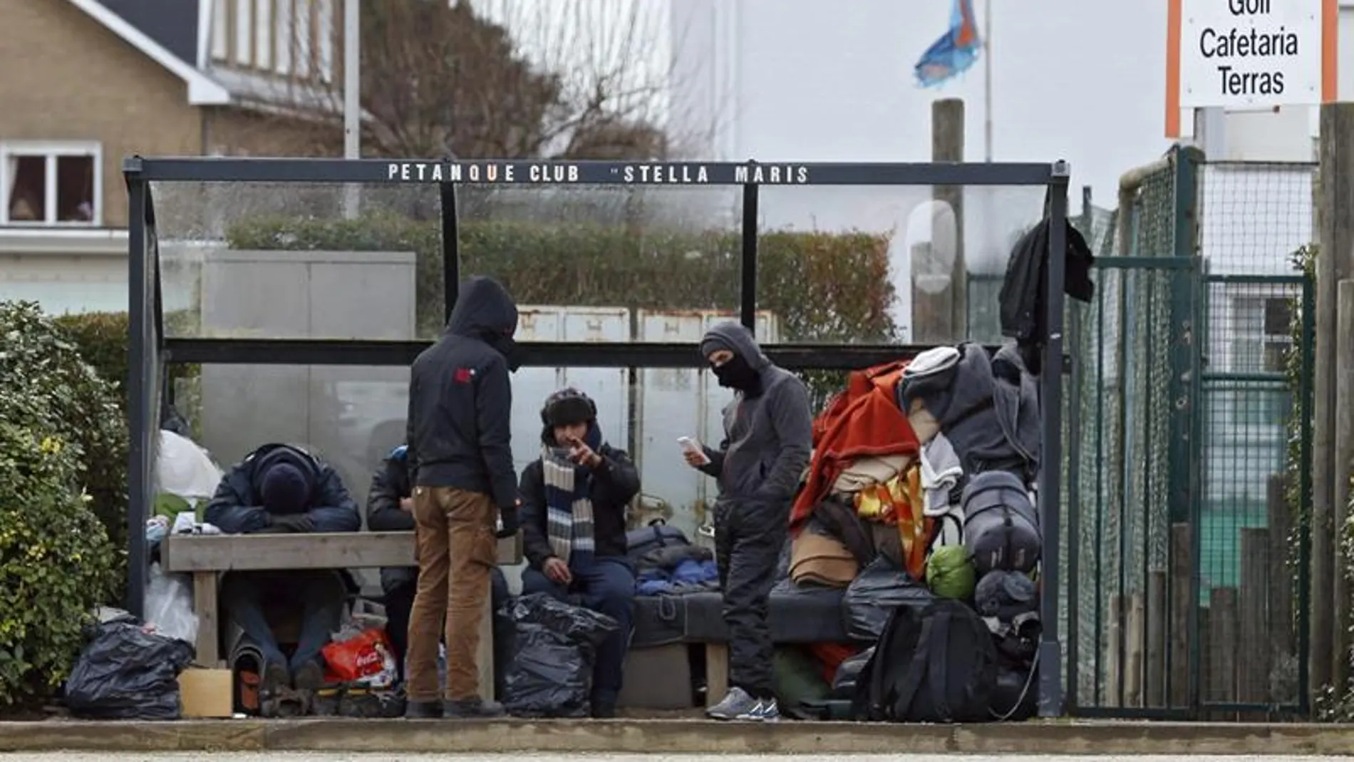 Refugiados en Zeebrugge, Bélgica