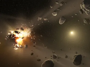 Recreación de un campo de asteroides Recreación de un campo de asteroides