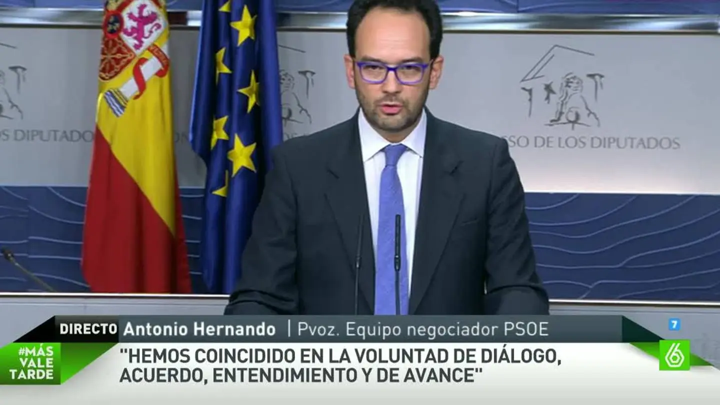 Antonio Hernando, portavoz del equipo negociador del PSOE Antonio Hernando, portavoz del equipo negociador del PSOE