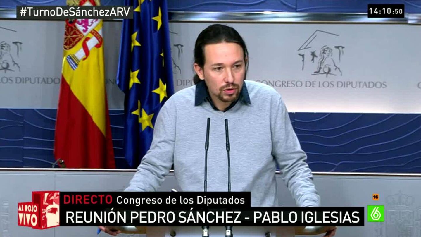 Pablo Iglesias ante los medios