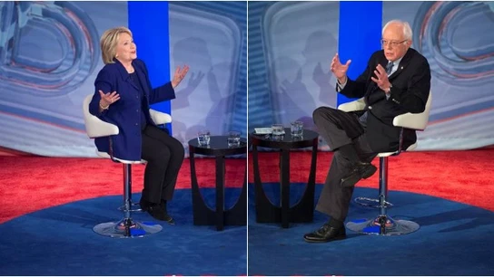 Clinton y Sanders Clinton y Sanders