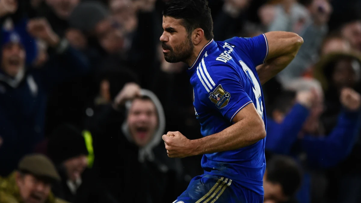 Diego Costa celebra un gol con el Chelsea