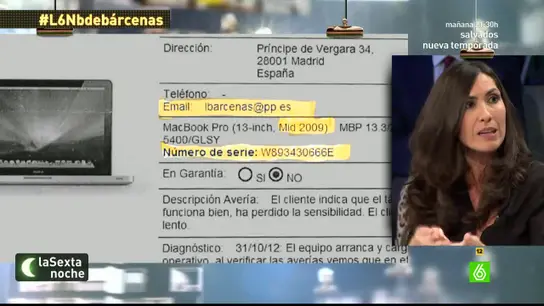 La periodista Marisa Gallardo, en laSexta Noche La periodista Marisa Gallardo, en laSexta Noche