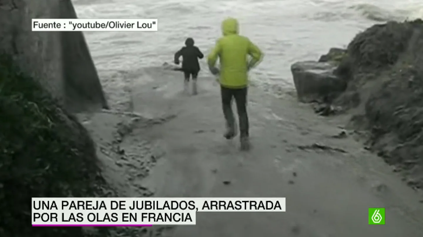 Jubilado arrastrado por una ola en Francia Jubilado arrastrado por una ola en Francia