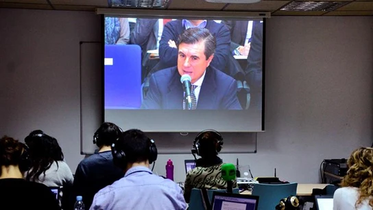 Sala de prensa en las instalaciones de los juzgados de Palma Sala de prensa en las instalaciones de los juzgados de Palma