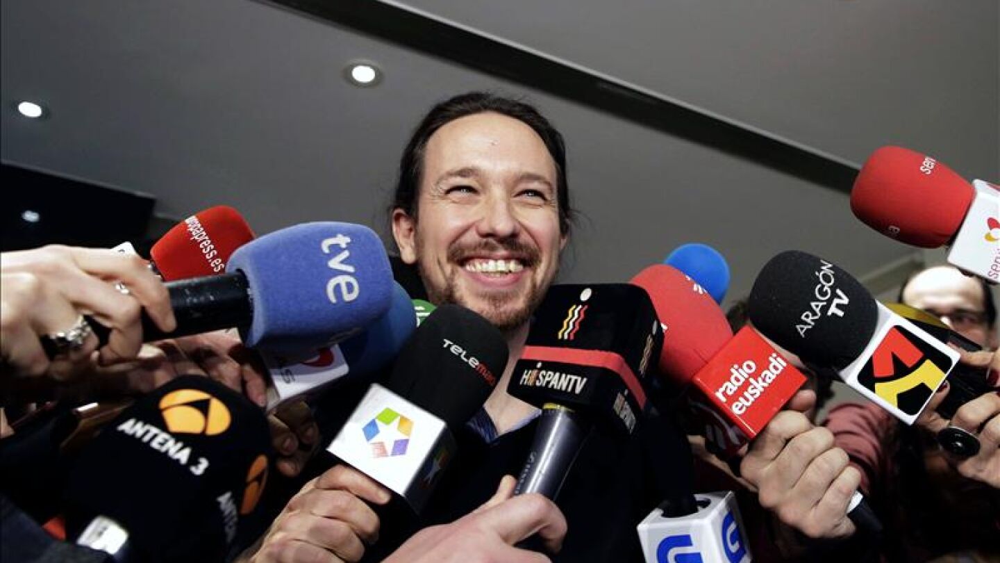 Pablo Iglesias ante los medios
