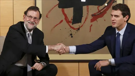 Mariano Rajoy y Albert Rivera El presidente del Gobierno, Mariano Rajoy, junto al líder de Ciudadanos, Albert Rivera