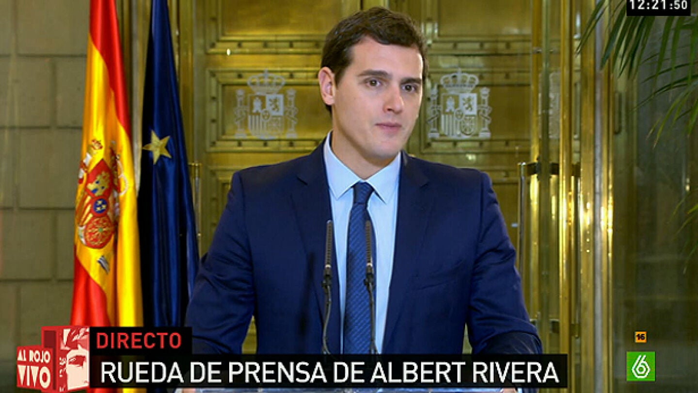 Albert Rivera en rueda de prensa