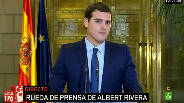 Albert Rivera en rueda de prensa