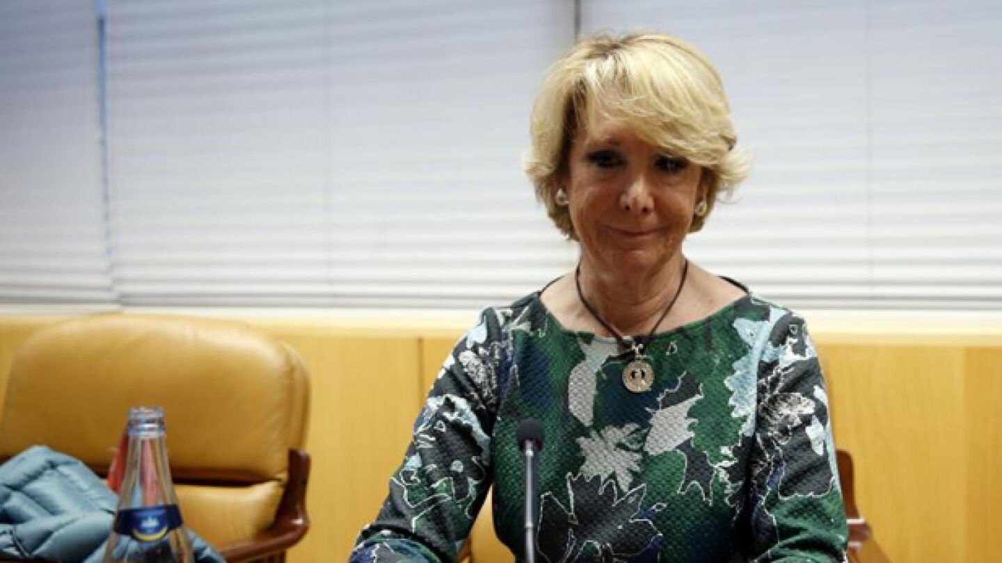 Esperanza Aguirre en la Comisi&oacute;n sobre corrupci&oacute;n