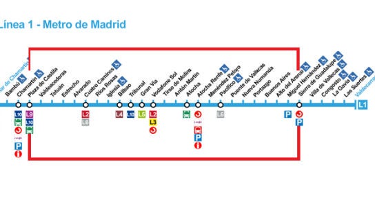 Tramo que permanecer&aacute; en obras de la L&iacute;nea 1 de Metro 