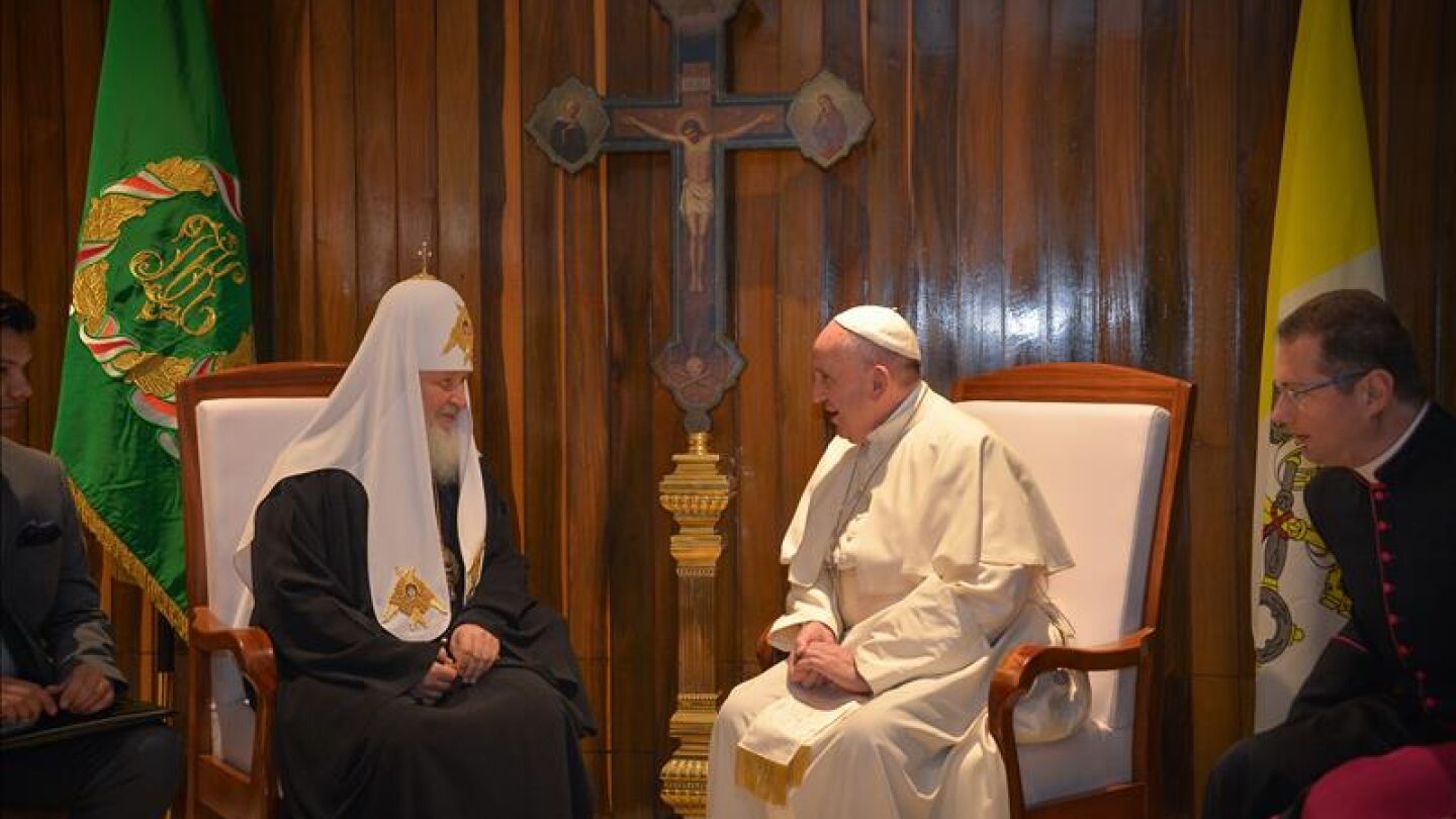 As&iacute; fue el hist&oacute;rico encuentro entre el papa Francisco y el papa ortodoxo en Cuba