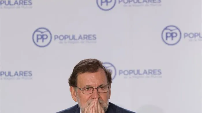 Mariano Rajoy, durante su intervención en Murcia