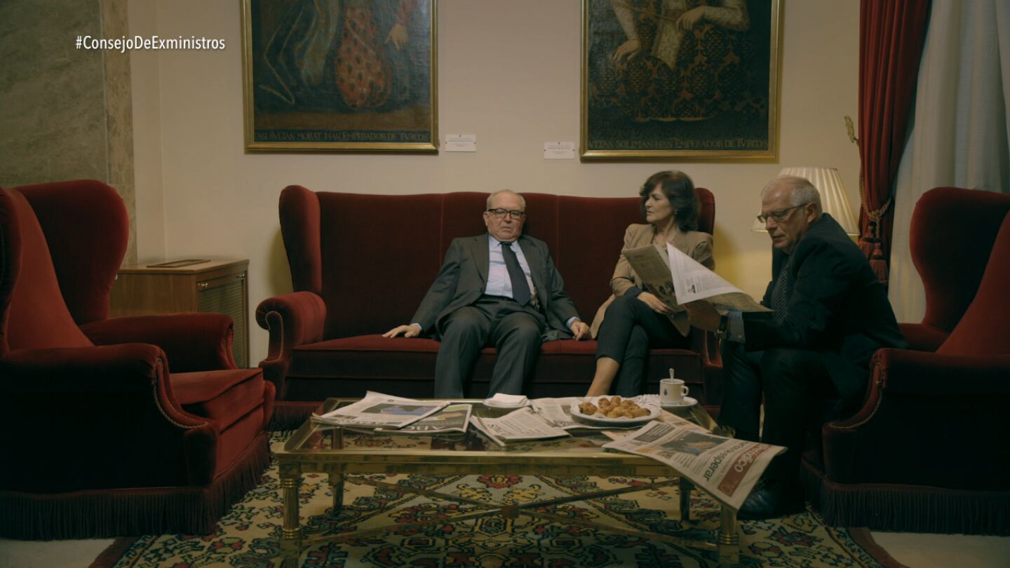 Eduardo Serra, Carmen Calvo y Josep Borrell