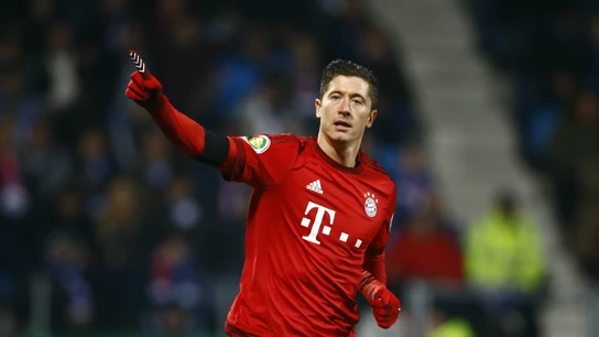 Lewandowski celebra un gol con el Bayern Lewandowski celebra un gol con el Bayern