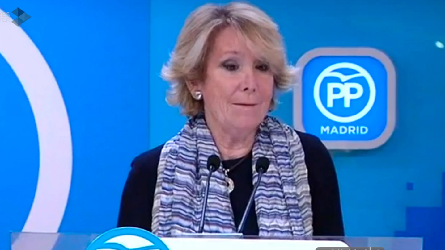 Esperanza Aguirre anuncia su dimisión Esperanza Aguirre anuncia su dimisión