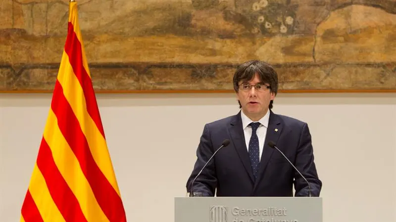 Carles Puigdemont en el Palau de la Generalitat