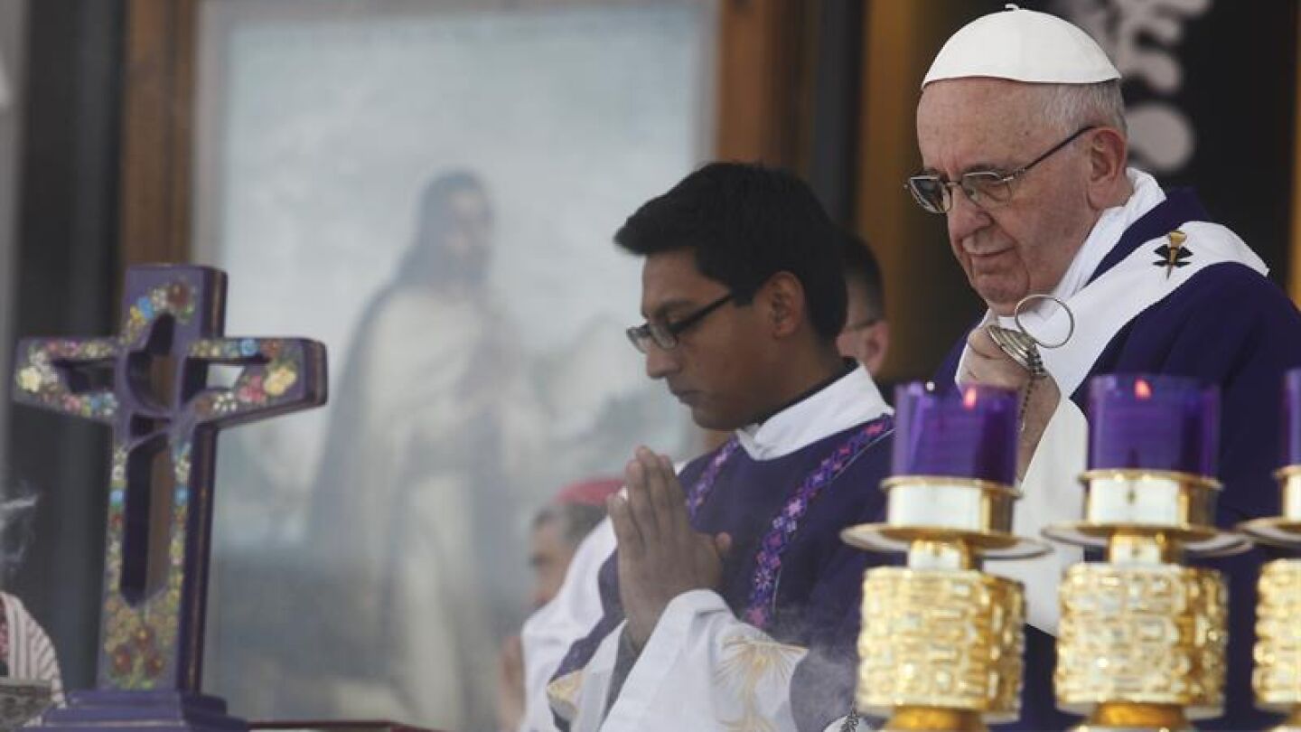 El papa oficia una misa en San Crist&oacute;bal de las Casa, Chiapas