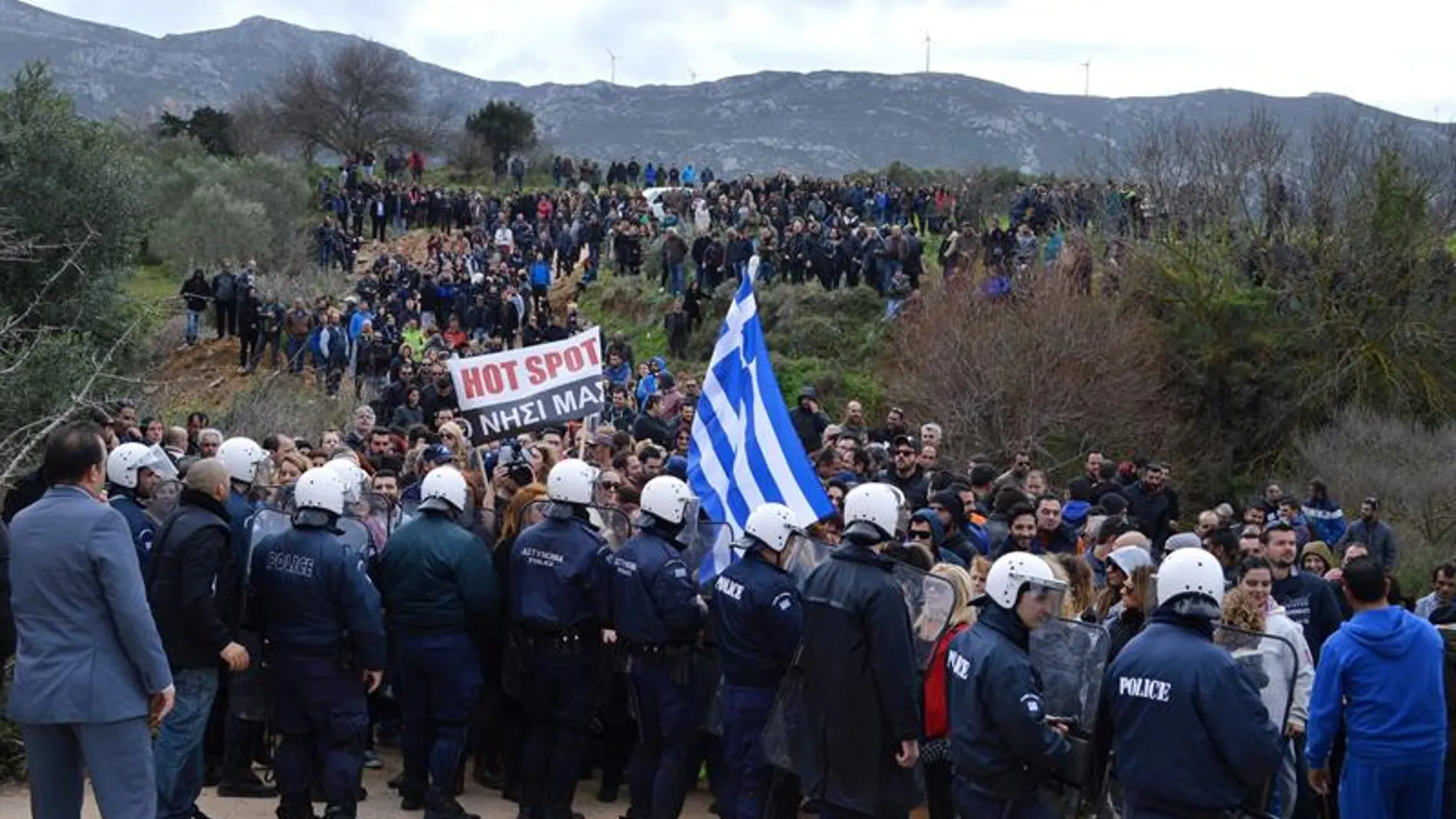 Protestas en la isla griega de Kos