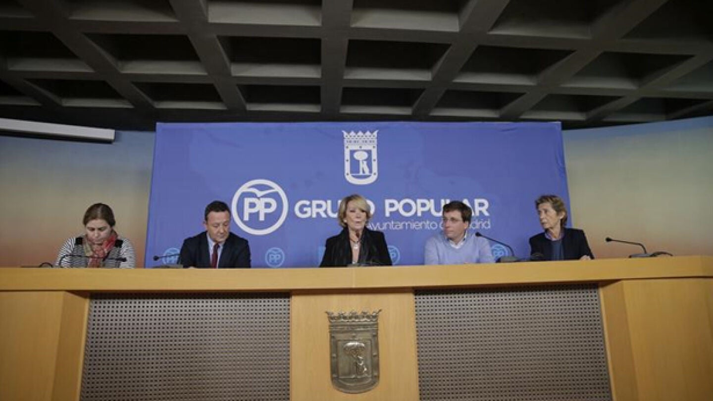 Esperanza Aguirre en rueda de prensa