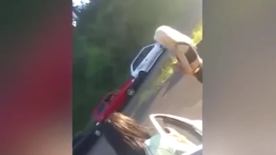Choque en cadena en una carretera de EEUU Choque en cadena en una carretera de EEUU