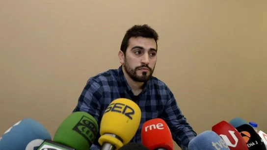 Breogán Riobóo durante una rueda de prensa Breogán Riobóo durante una rueda de prensa