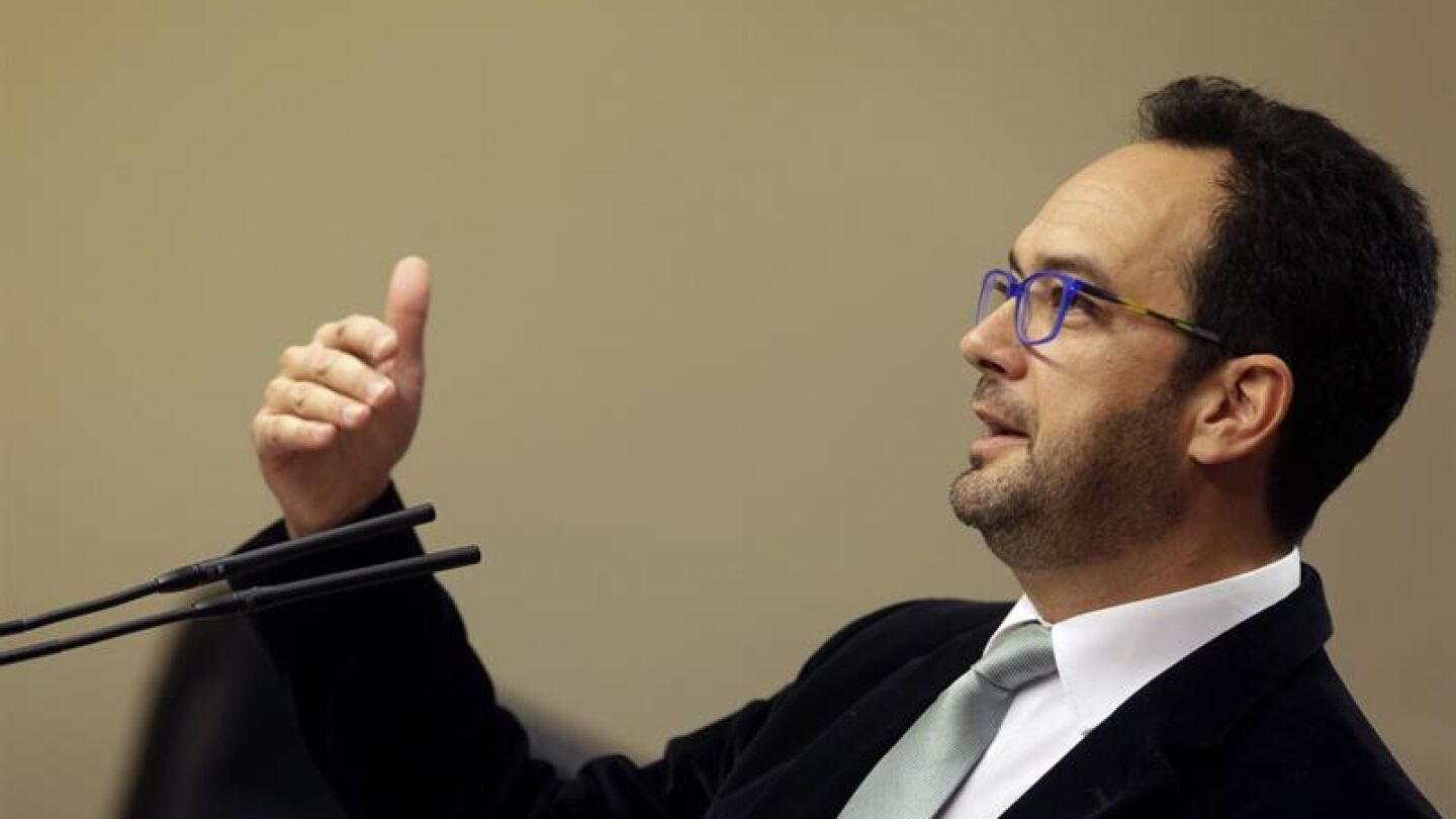 El portavoz del PSOE en el Congreso, Antonio Hernando