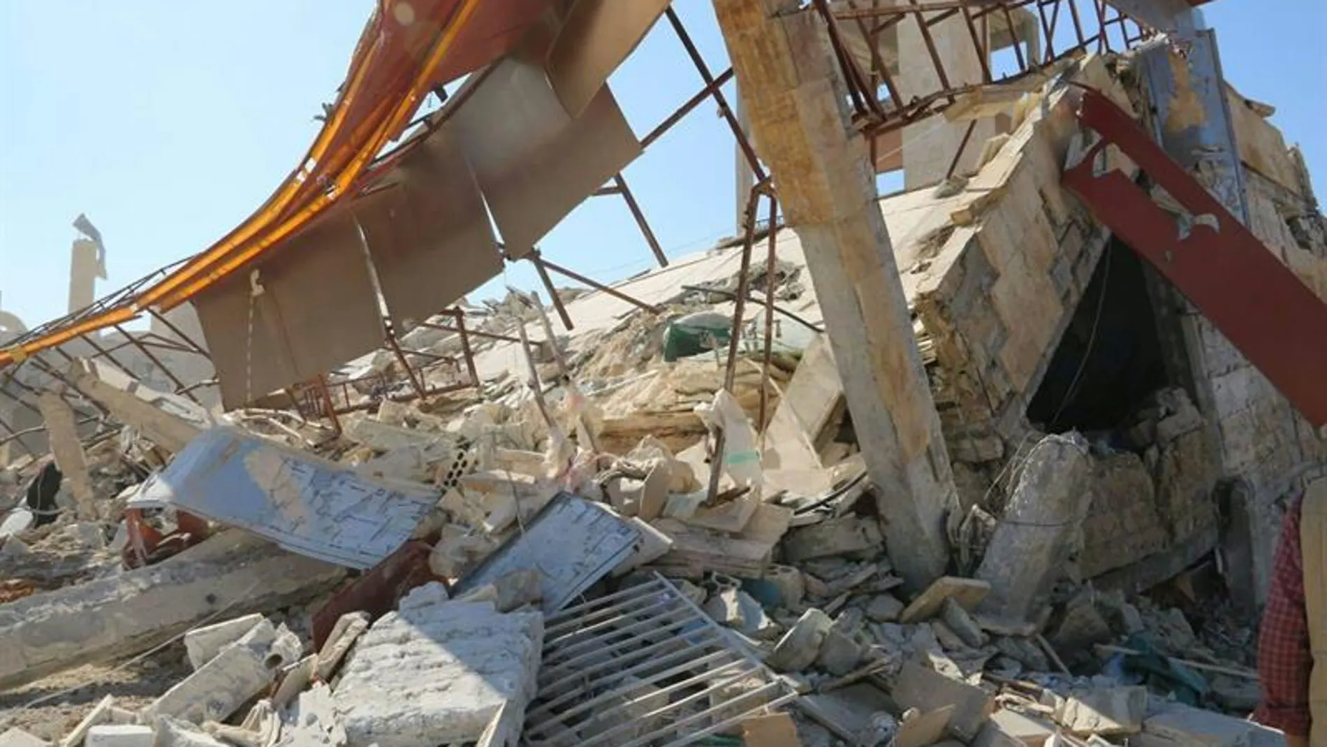 Los escombros de un hospital de MSF en Siria