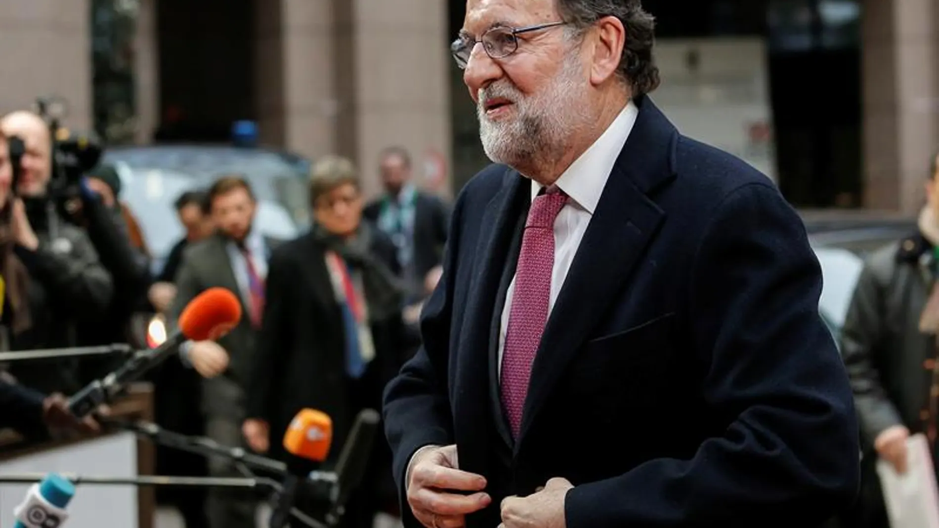 El Presidente en funciones, Mariano Rajoy en Bruselas