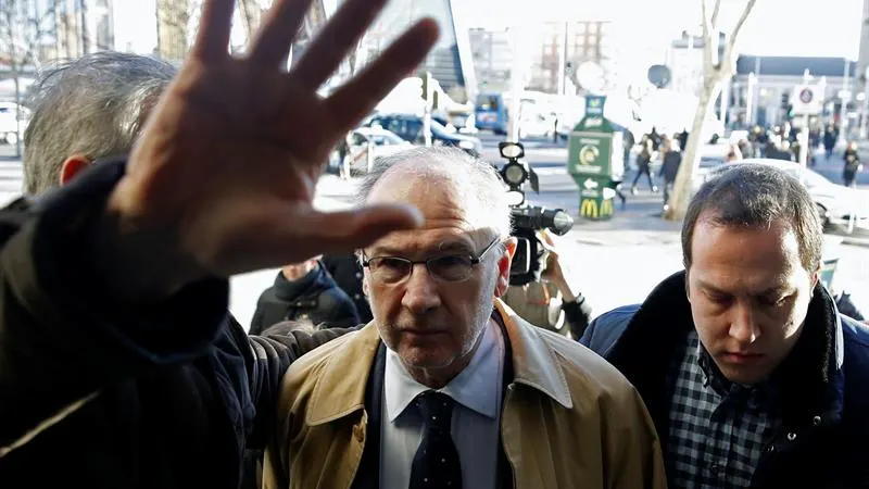 Rodrigo Rato a su llegada a los juzgados de Plaza de Castilla