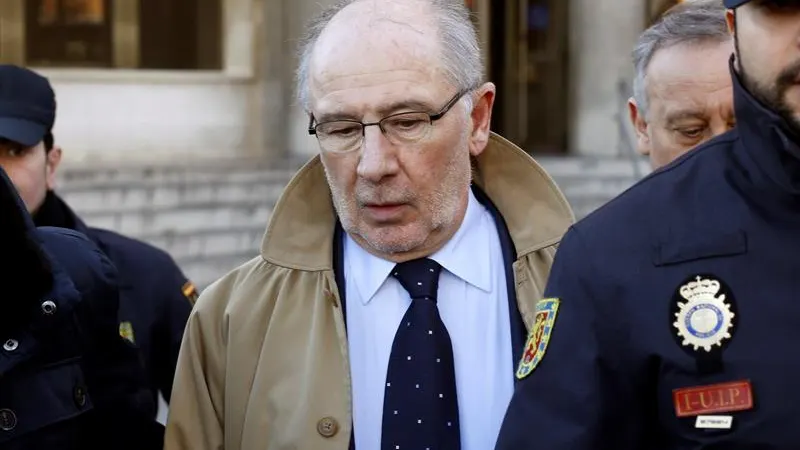 Rodrigo Rato a su salida de los juzgados de Plaza de Castilla