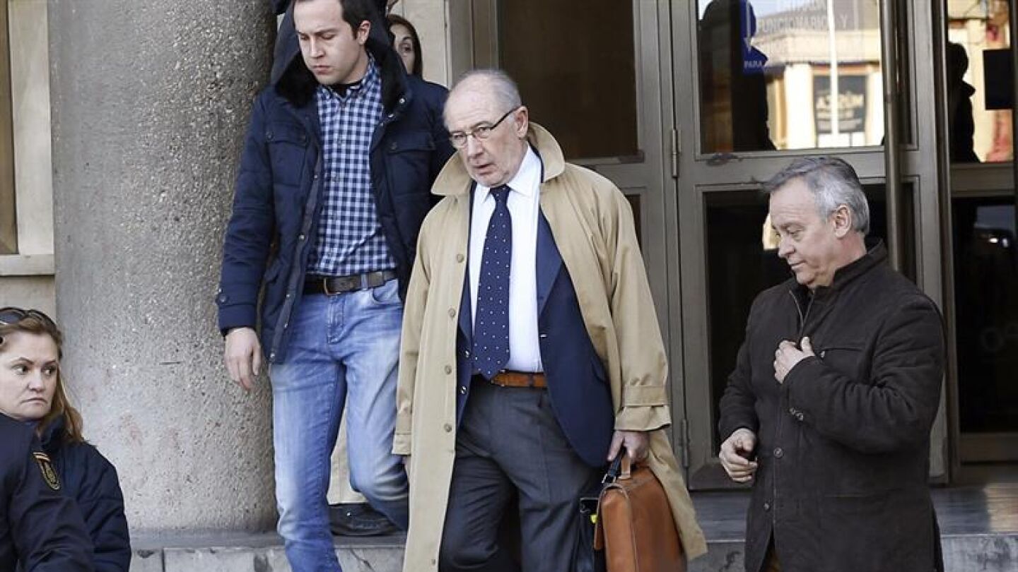 Rodrigo Rato saliendo de los juzgados de Plaza de Castilla