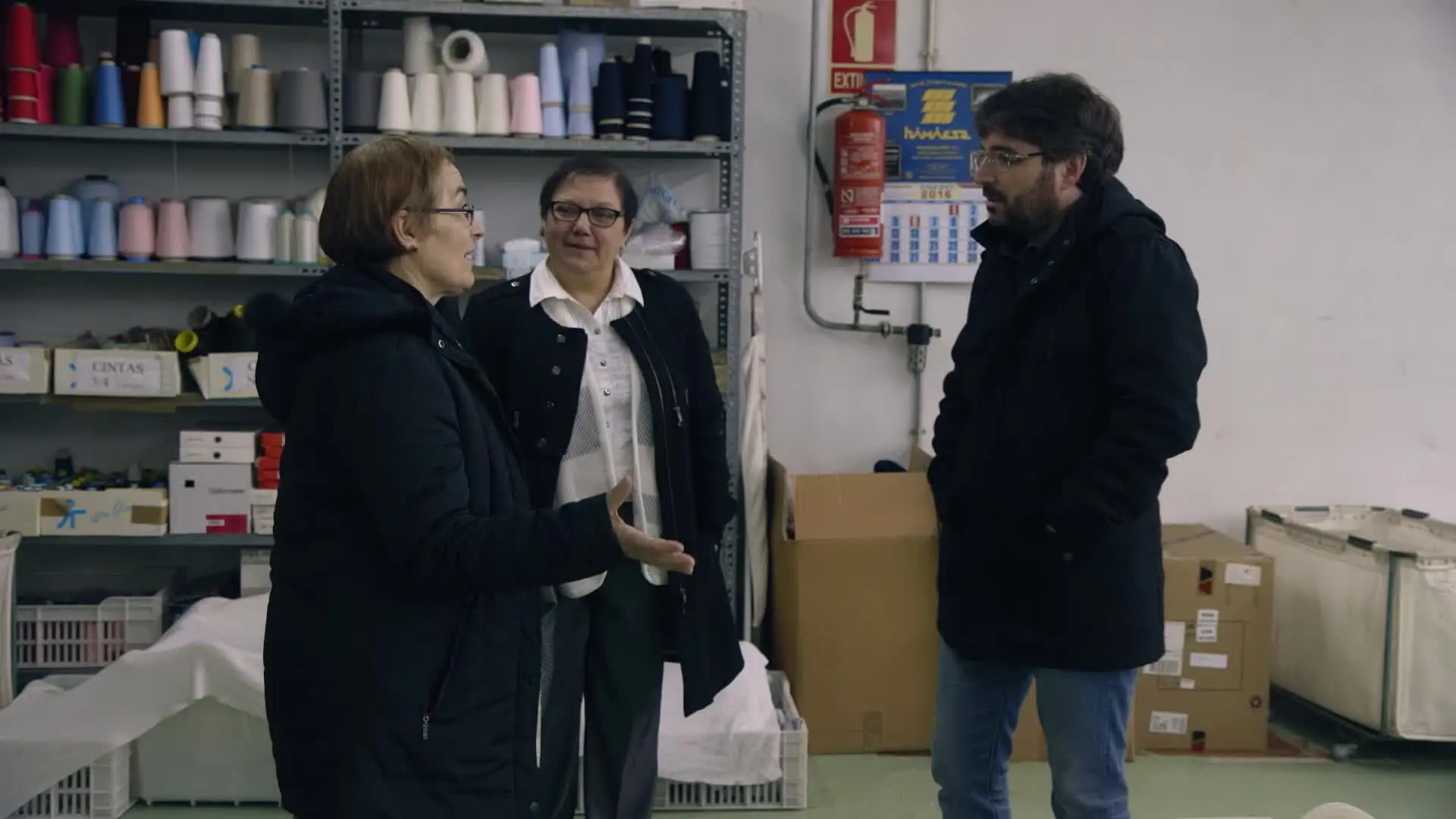 María Graña, expropietaria de un taller textil y Pilar Rodríguez, exsocia de una cooperativa textil 