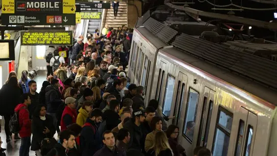 Aglomeraciones en el metro de Barcelona Aglomeraciones en el metro de Barcelona