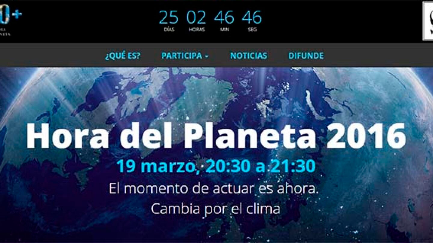 Convocatoria de la d&eacute;cima edici&oacute;n de la Hora del Planeta