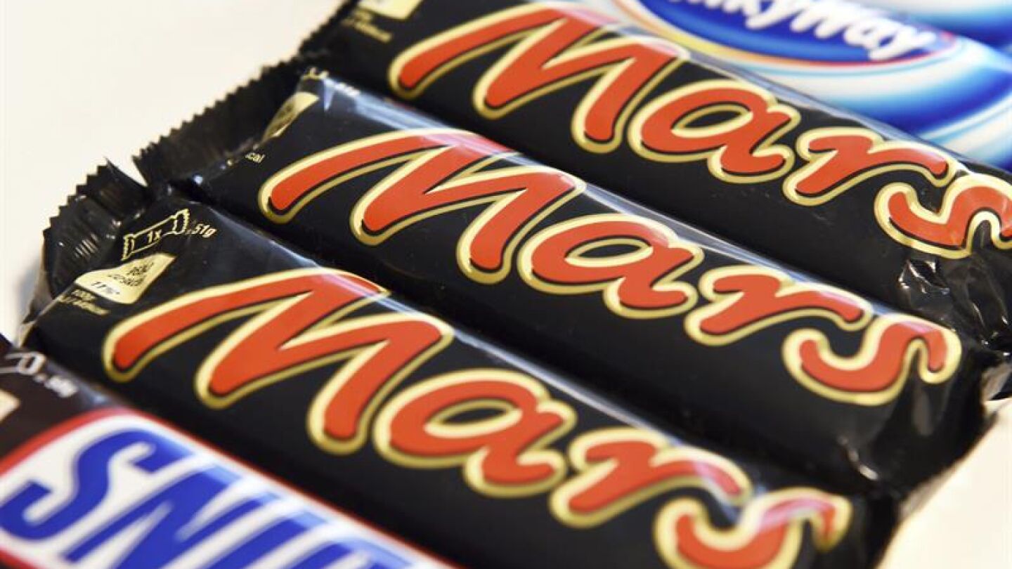 Barritas de chocolate mars y snickers
