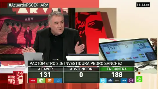 Ferreras con el pactómetro Ferreras con el pactómetro