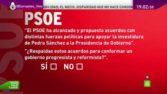 La consulta del PSOE a sus militantes La consulta del PSOE a sus militantes