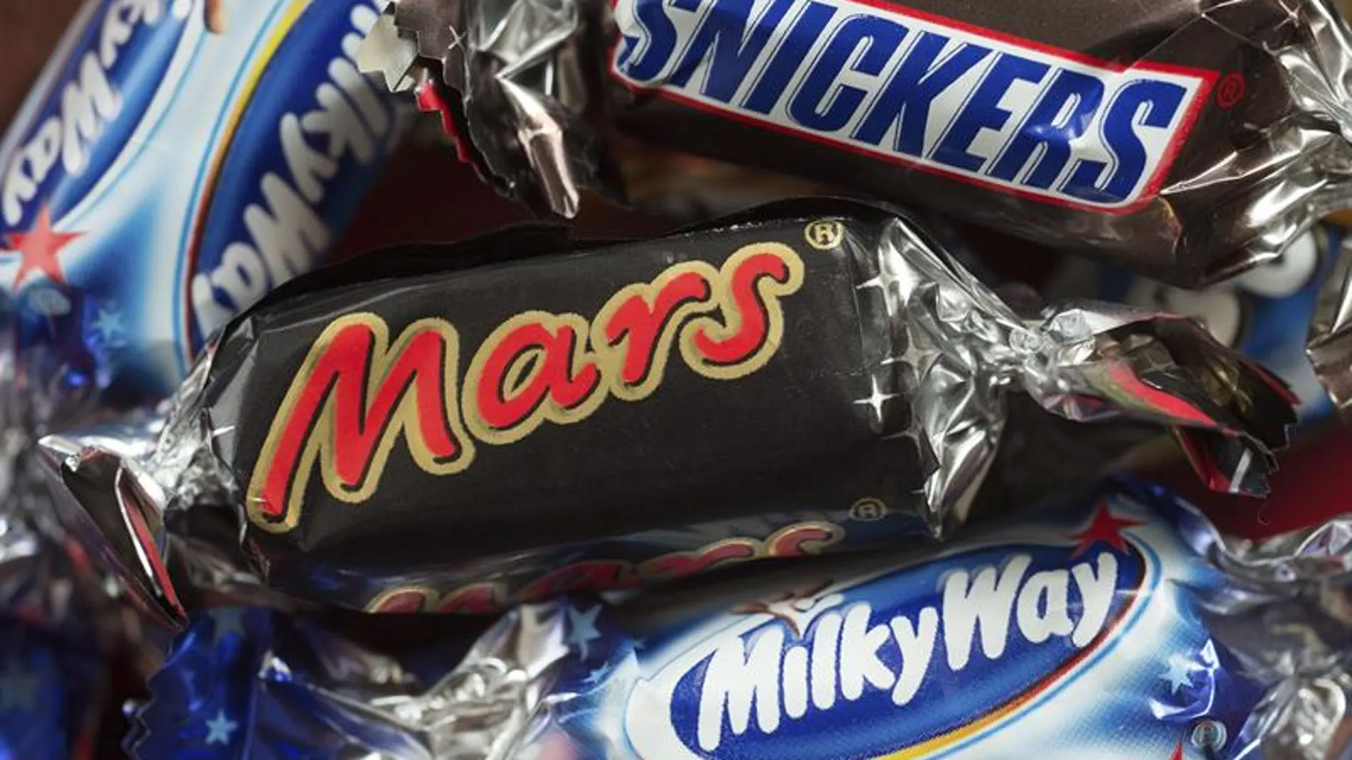 Barritas de Mars, snickers y Milky way