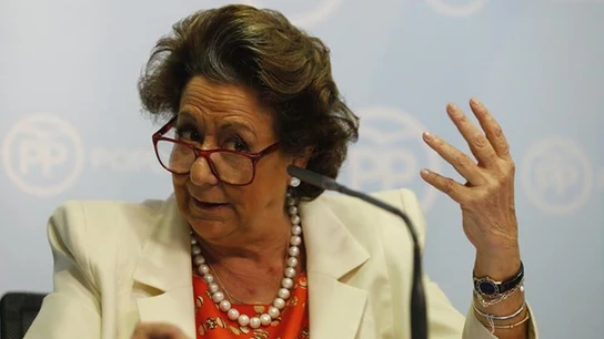 Rita Barberá en su rueda de prensa Rita Barberá en su rueda de prensa