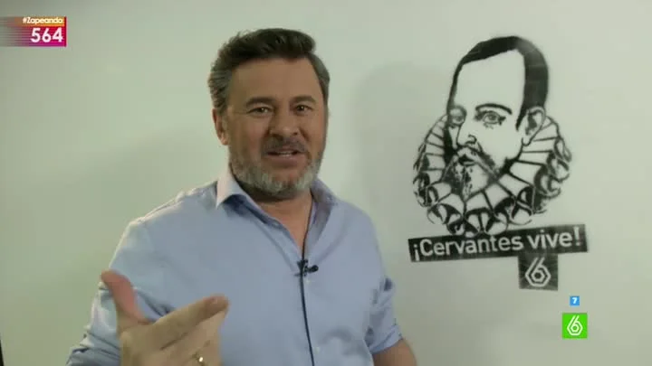 Zapeando celebra el 400 aniversario de la muerte de Cervantes con un grafiti en la redacción Zapeando celebra el 400 aniversario de la muerte de Cervantes con un grafiti en la redacción