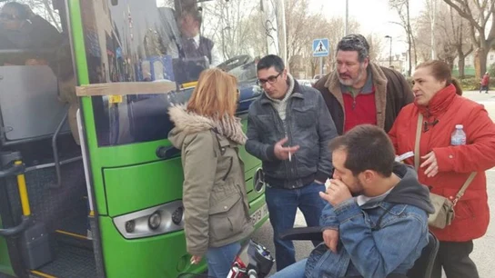 'El langui' bloquea un autobús en San Martín de la Vega 'El langui' bloquea un autobús en San Martín de la Vega