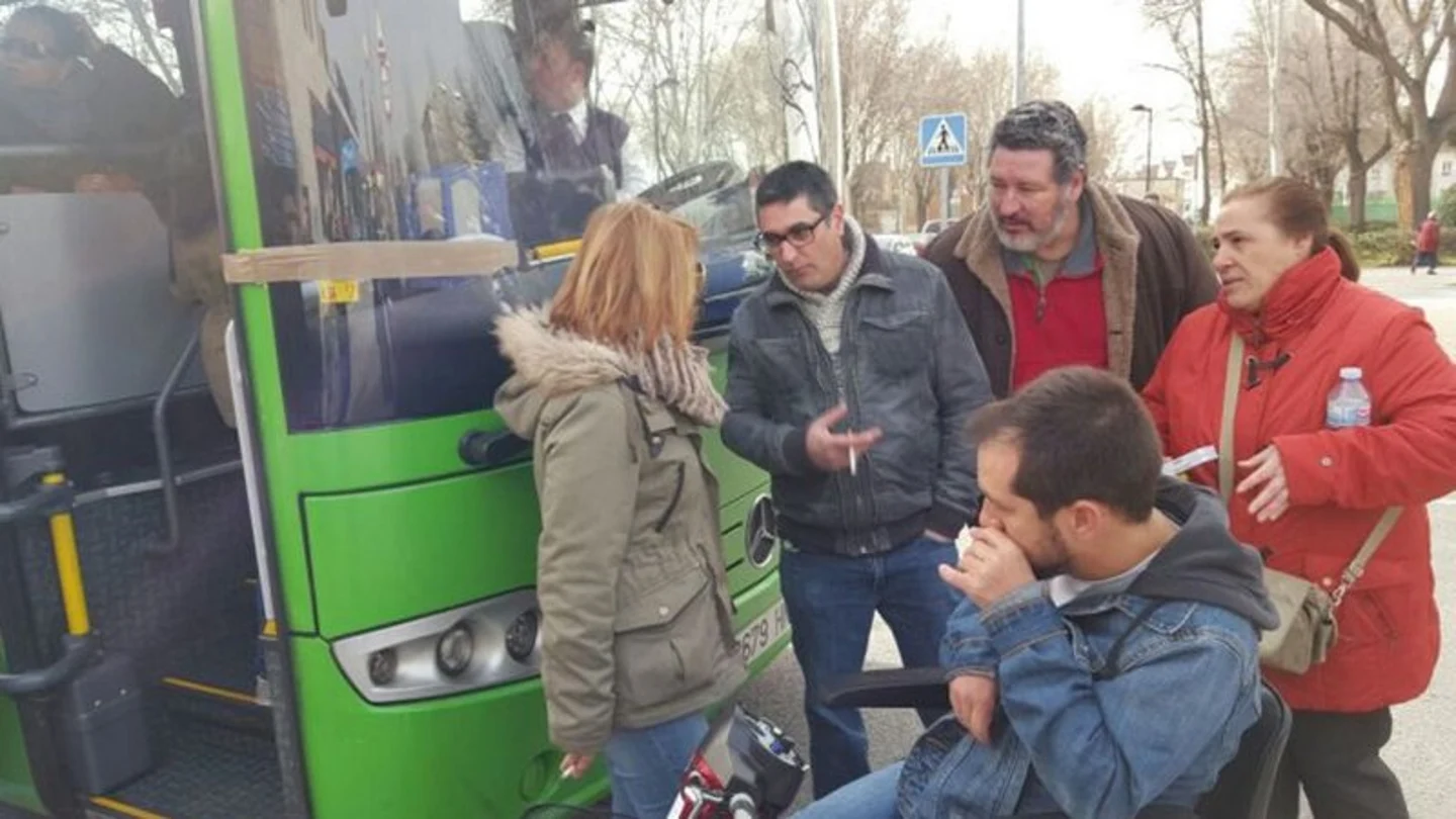 'El langui' bloquea un autobús en San Martín de la Vega 'El langui' bloquea un autobús en San Martín de la Vega