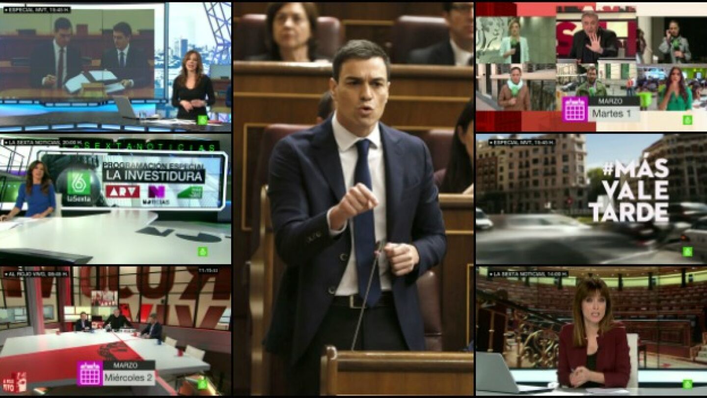 El pleno de investidura de S&aacute;nchez se vive en laSexta
