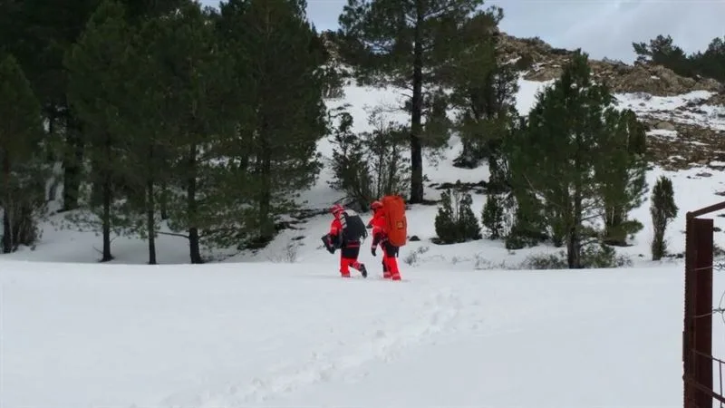 Agentes del Consorcio Provincial de Bomberos de Castellón, buscando los cuerpos