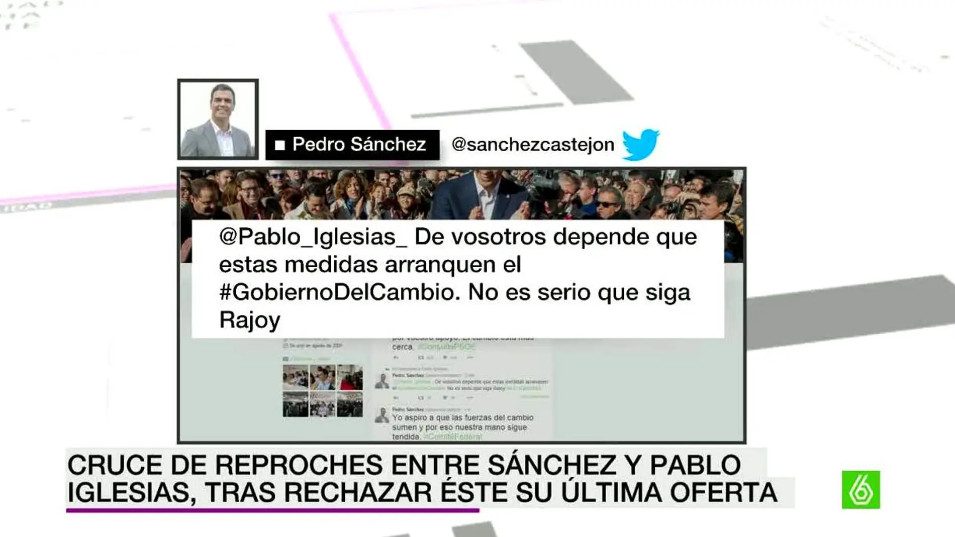 Respuesta de Pedro Sánchez a Iglesias